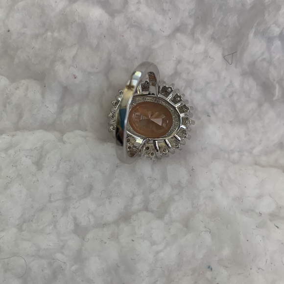 High Profile Morganite Diamond Ring💗 - Picture 8 of 11